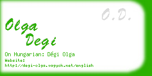 olga degi business card